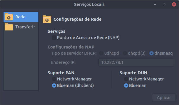 Serviços Locais - Rede
