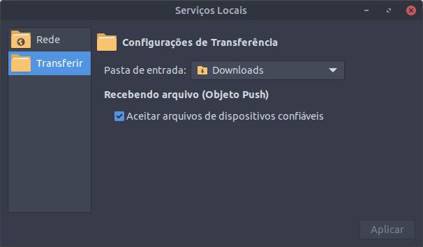 Serviços Locais - Transferir